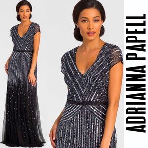 Adrianna Papell Beaded Gown 